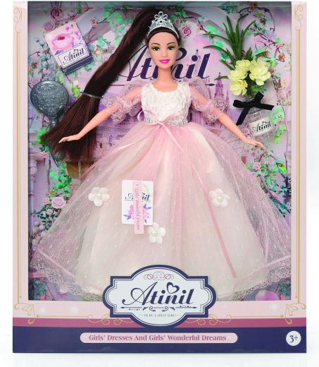 Baba alkalmi ruhában kiegészítőkkel, 28 cm