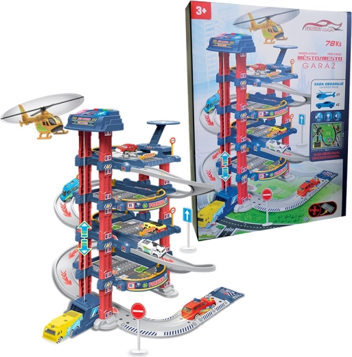 Városi garázs helikopterrel Sparkys