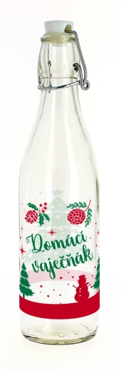 Pattintós záras üvegpalack 540 ml házi tojáslikőrhöz