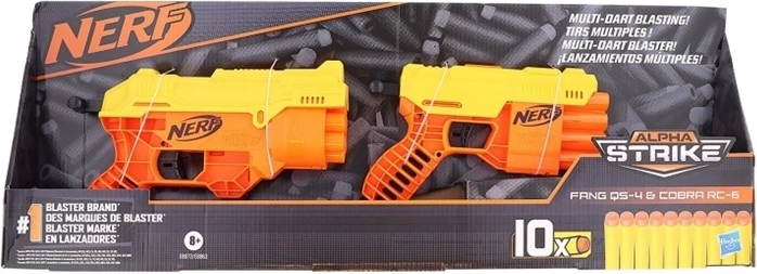 Nerf Alpha Strike Fang és Cobra – 2 habszivacs blaszter szett 10 lövedékkel