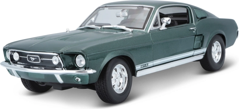 Maisto modell autó Ford Mustang GTA Fastback 1967 1:18 zöld fém (die-cast)