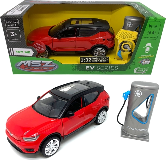Fém modell 1:32 Volvo XC40 Recharge fényekkel és hangokkal