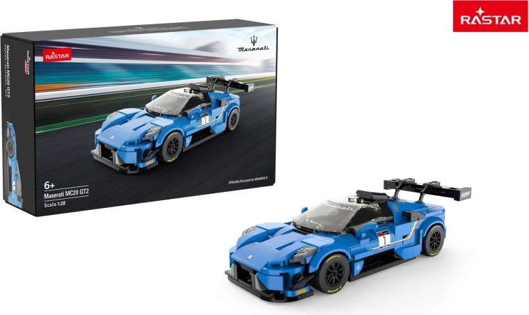 Rastar Maserati MC20 GT2 kék 1:28 autó modell építőkészlet - 1 db