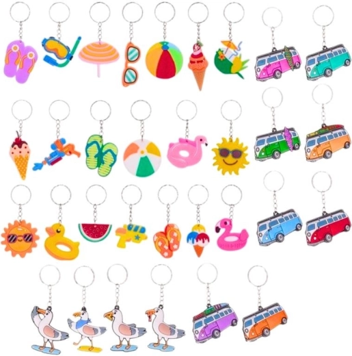 tengerparti kulcstartó tengeri motívumokkal