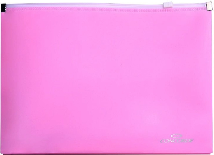 CONCORDE A5 cipzáras irattartó mappa, pasztell rózsaszín