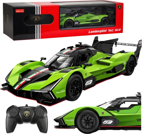 RC autó LAMBORGHINI SC63 1:24 zöld Rastar
