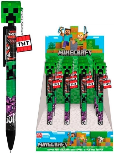Minecraft golyóstoll 3D topperrel