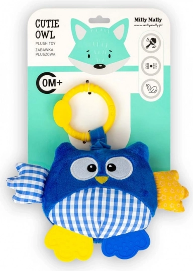 Plüss bagoly kulcstartó (kék)