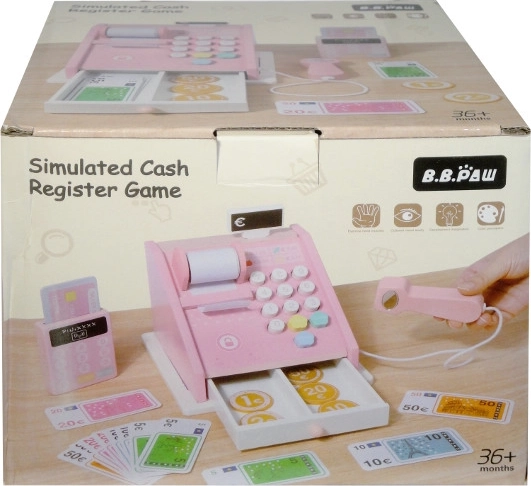 Fa pénztárgép gyerekeknek – rózsaszín