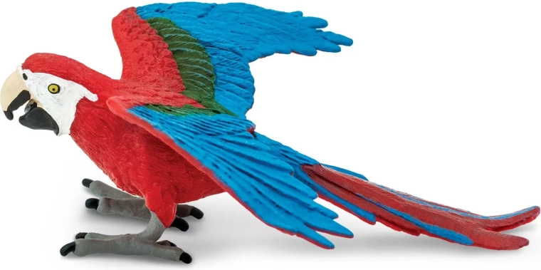 Safari Ltd. ara zöldszárnyú papagáj figura