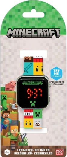 Digitális LED Minecraft karóra