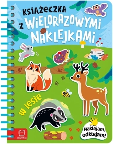 Gyermek újrahasználható matricás könyv – W lesie (lengyel)
