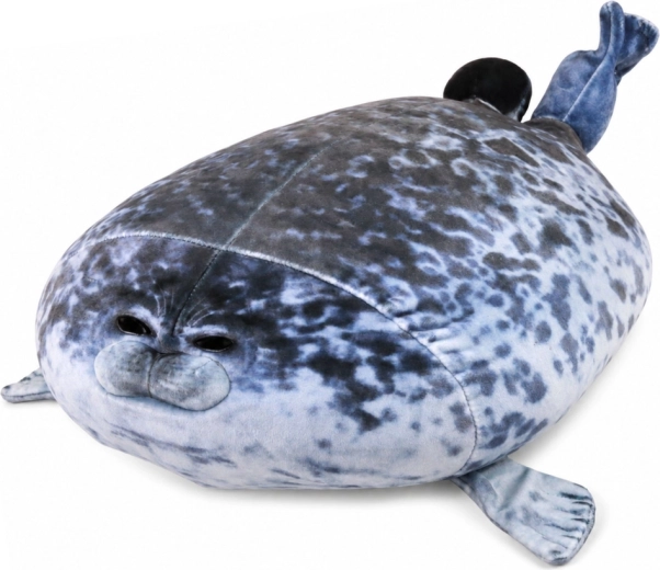 Plüss fóka játék szürke 38 cm