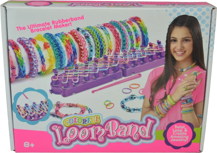 Kreatív gumigyűrű készlet 1200 db szövőkerettel