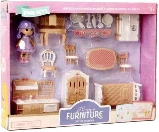 Happy Furniture bútor szett babával