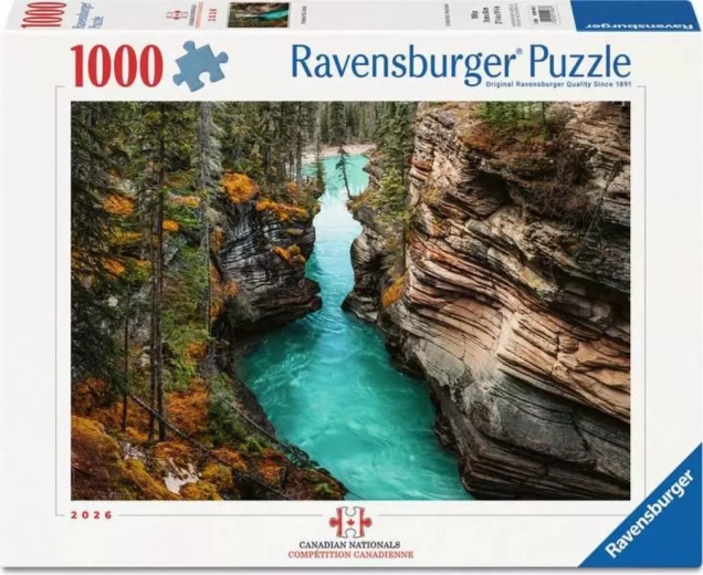 Ravensburger puzzle Canadian Nationals: Athabasca-vízesés 1000 darab