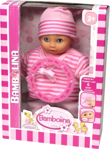Interaktív Bambolina baba 20 cm
