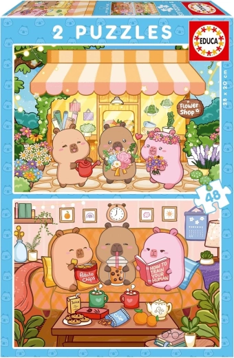 Educa puzzle CapyFun 2×48 darab