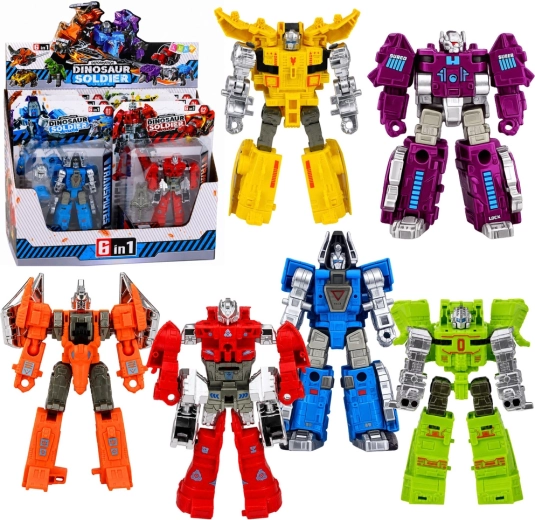 2 az 1-ben robot dinoszaurusz mozgatható részekkel, figura mix - 1 db