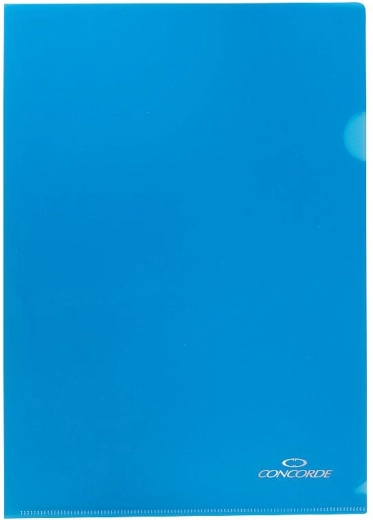 L alakú tasak A4 CONCORDE, 180 mikron, kék, 10 db