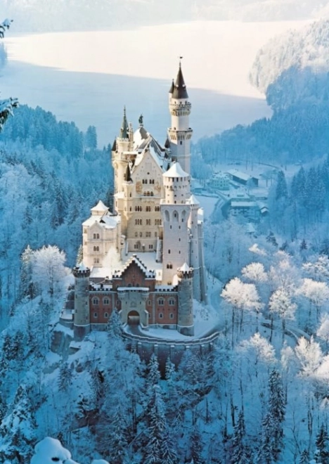 Ravensburger puzzle Neuschwanstein kastély télen, 1500 darab