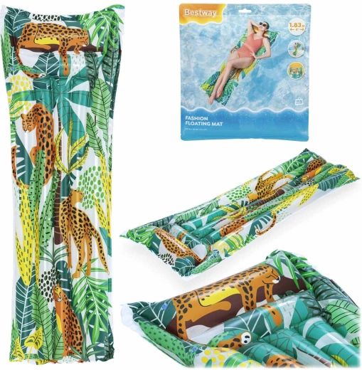 Bestway felfújható strandmatrac dzsungel mintával 183 × 69 cm - 1 db