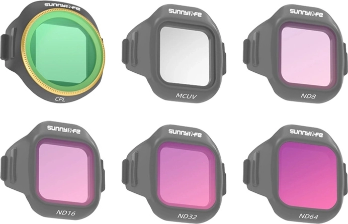 Sunnylife MCUV, CPL, ND8, ND16, ND32 és ND64 szűrőkészlet (6 db) DJI Mini 5 Pro-hoz