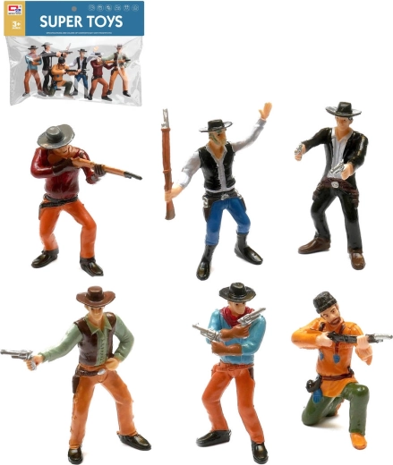 Adar cowboy akciófigurák fegyverekkel 9 cm (6 figura)