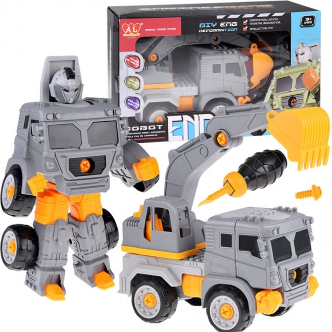 Szuper építő autó-robot 2 az 1-ben – Markoló