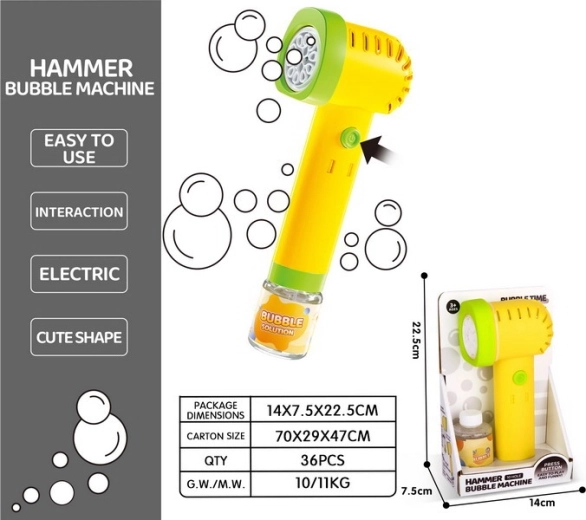 Buborékfújó kalapács 90 ml