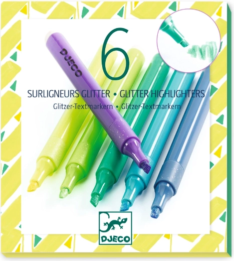 Djeco Mojito csillámos szövegkiemelők – 6 darab