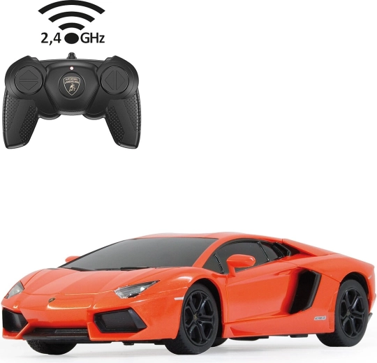 RC autó Lamborghini Aventador 1:24 méretarányban, narancssárga