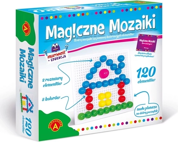 Mágikus mozaikok – kreatív és fejlesztő készlet 120 darabbal