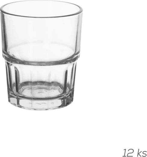 Rakásolható átlátszó pohár 0,2 l (12 db)