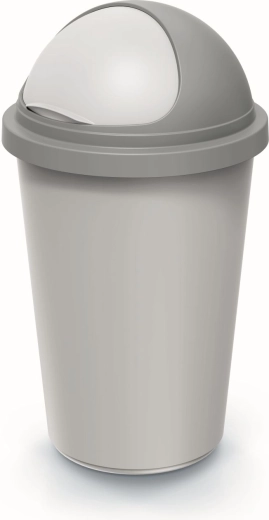 Prosperplast Compacta R szemetes 50 l hamuszürke, világosszürke fedéllel