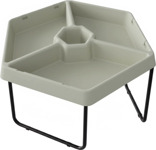 Masterkidz hatszögletű homok- és vizes asztal 3 rekesszel, állítható magasság