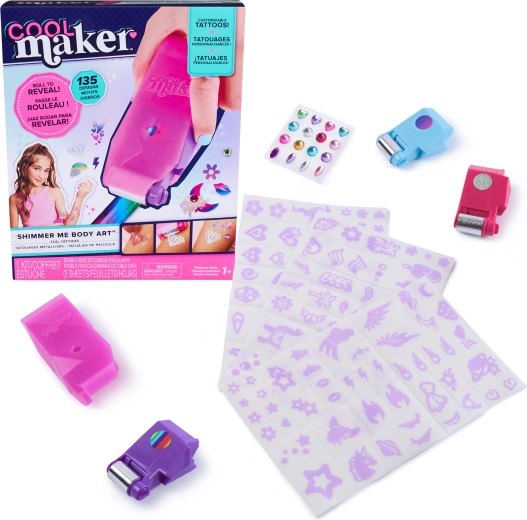Cool Maker Shimmer Me Tattoos ideiglenes tetováláskészlet 135 mintával