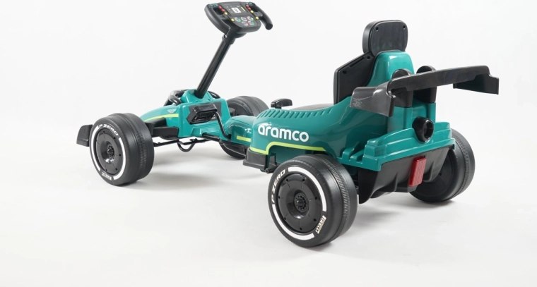ASTON MARTIN pedálos gokart, zöld