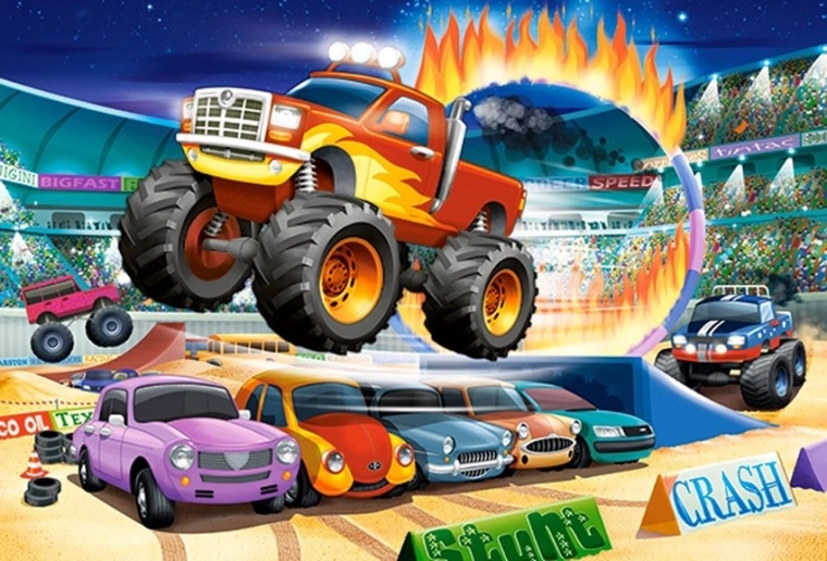 Puzzle 40 Maxi Ugráló Monster Truck