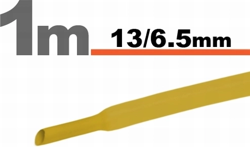 Sárga zsugorcső 13/6,5 mm