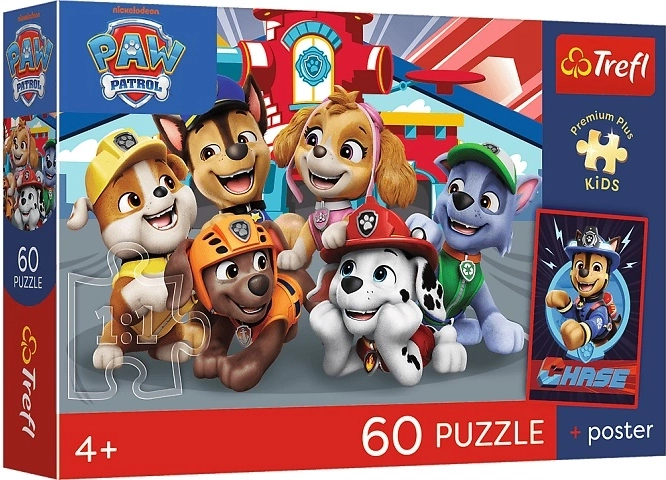 Gyermek puzzle Premium Plus Kids „Kutyás délután” 60 darabos