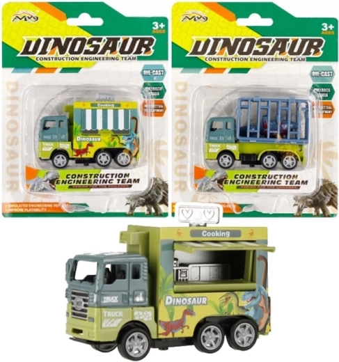 visszahúzós meghajtású dinoszaurszállító autó