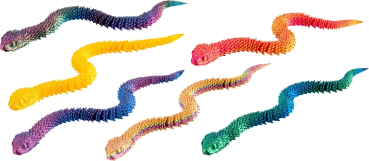 Varázslatos 3D vipera kígyó 30 cm