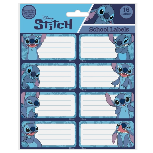 Lilo és Stitch füzetcímkék Stitch-csel