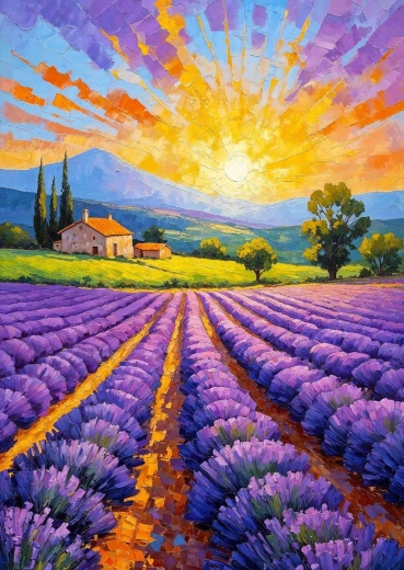 Enjoy puzzle levendulás naplemente 1000 darabos