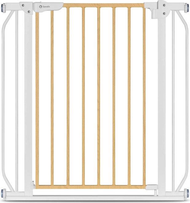 Lionelo Truus Slim biztonsági korlát – fehér és természetes fa