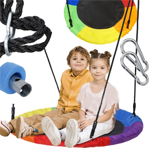 Függesztett körhintás hinta 100 cm – gólyafészek gyerekeknek