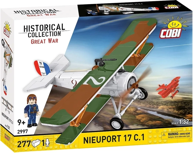 Nieuport 17 C.1 repülőgép-építőkészlet – történelmi kétfedelű 1:32 (277 elem)