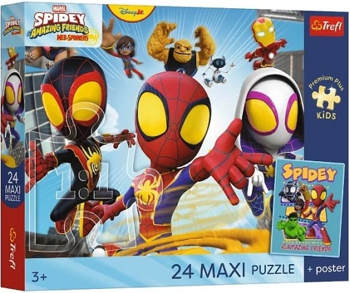 Puzzle maxi 24 db Premium Plus Kids – Spidey és csodálatos barátai