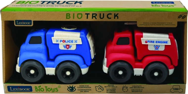 Lexibook bioplasztik rendőrautó és tűzoltóautó készlet 18 cm